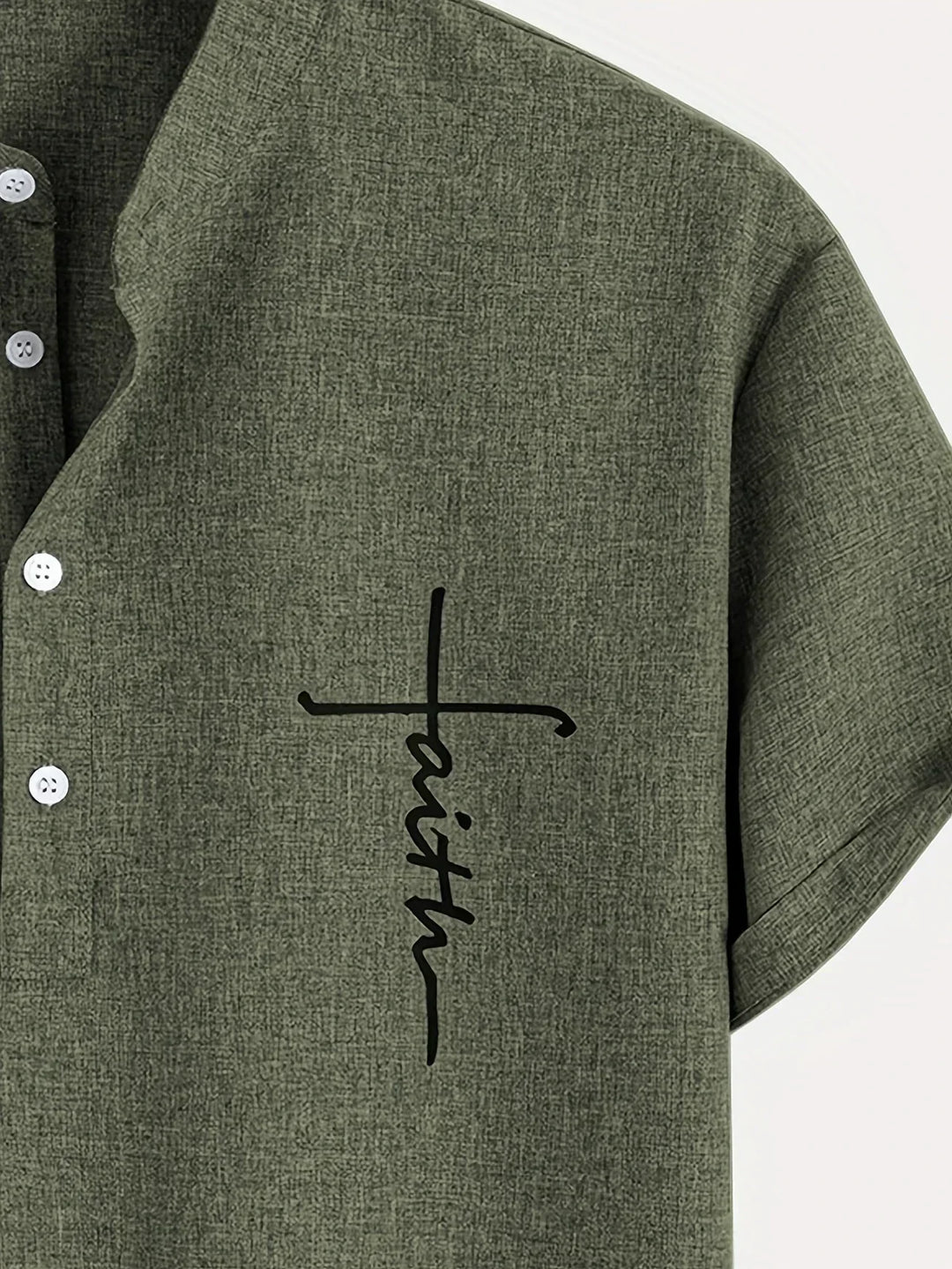 Oliver – Trendy short sleeve shirt with stand-up collar