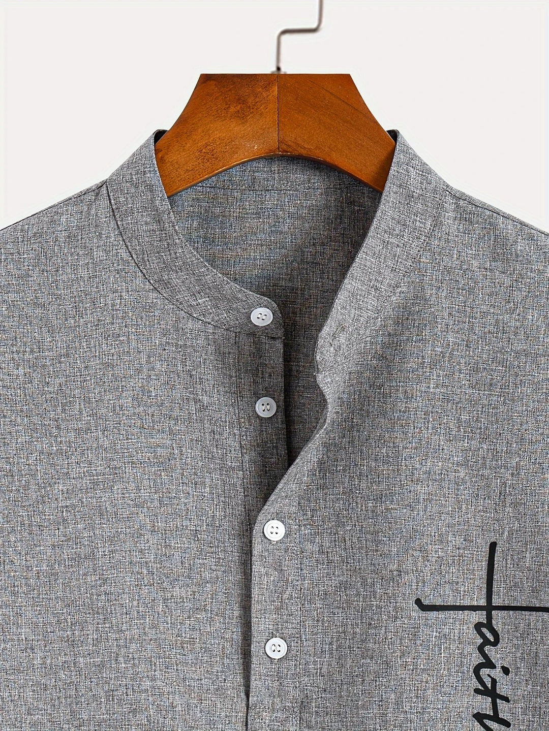 Oliver – Trendy short sleeve shirt with stand-up collar